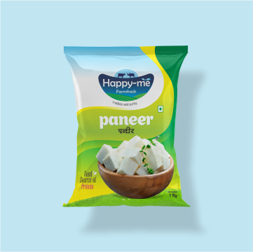 Power up your health with Happy-me paneer, packed with calcium and protein for strong bones and muscles, and low in fat for a guilt-free indulgence.